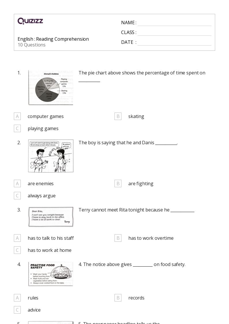 50+ Picture Comprehension worksheets for 7th Grade on Quizizz ...
