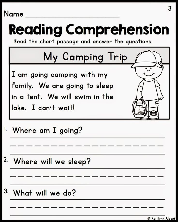 Kindergarten Reading Comprehension Passages | 1st grade reading ...