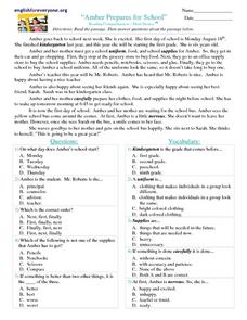 Reading Comprehension Worksheets