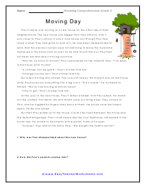 Reading Comprehension Worksheets