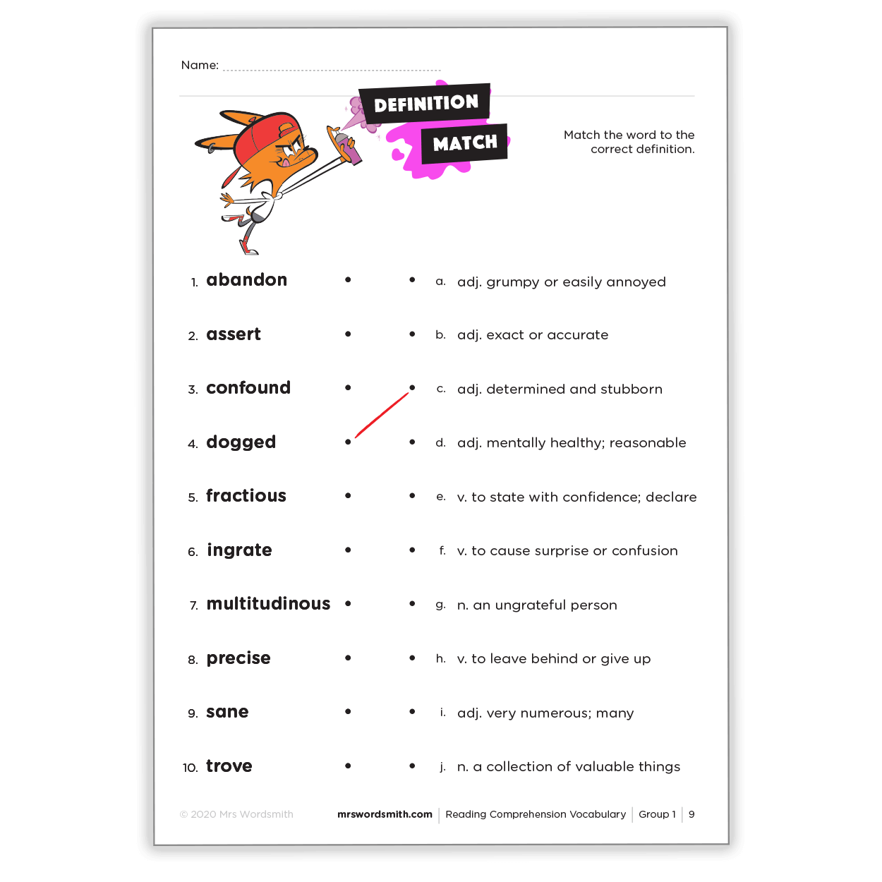 Reading Comprehension Vocabulary 3 Months Of Word Tag Video Game Reading Comprehension Vocabulary 3 Months Of Word Tag Video Game
