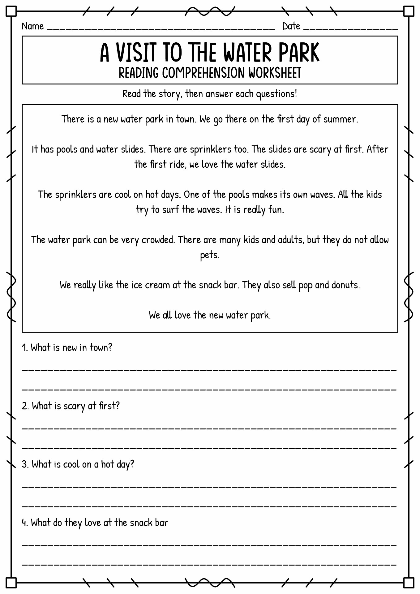 17 Second Grade Short Story Worksheet - Free PDF at worksheeto.com
