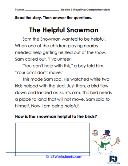 reading comprehension worksheet 2nd grade pdf