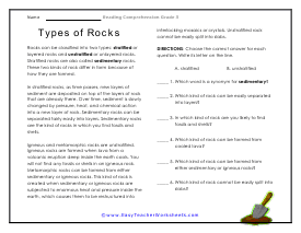 Reading Worksheets for 3rd Graders