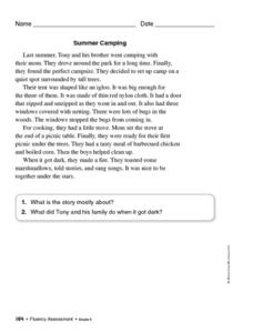 Fluency Passages, 4th Grade Worksheet for 3rd - 5th Grade | Lesson ...