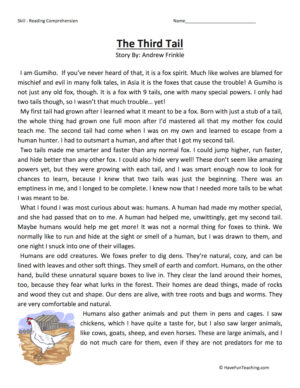 reading comprehension worksheet 9th grade