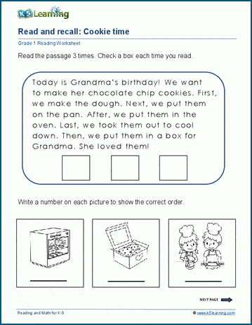 Grade 1 Reading Passages and Paragraphs Worksheets | Worsheets library