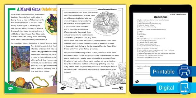 reading comprehension worksheet for 6th grade