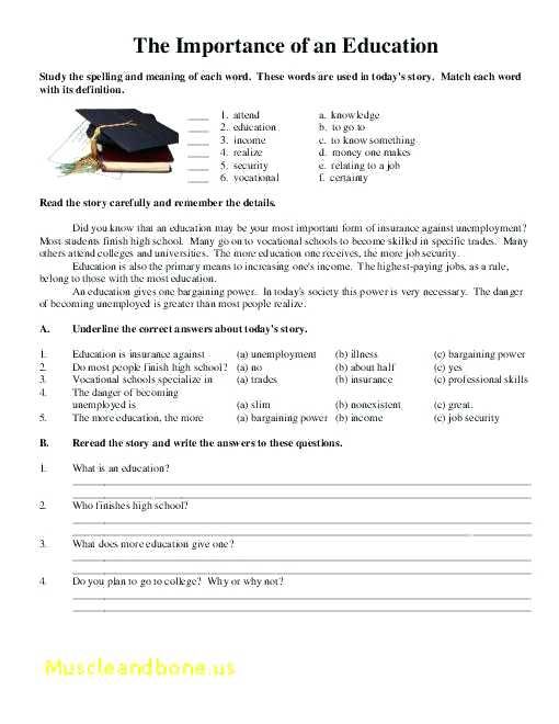 reading comprehension worksheet for highschool students free