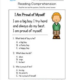 Kindergarten Reading Comprehension Worksheets
