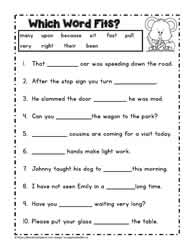Second Grade Reading Worksheets