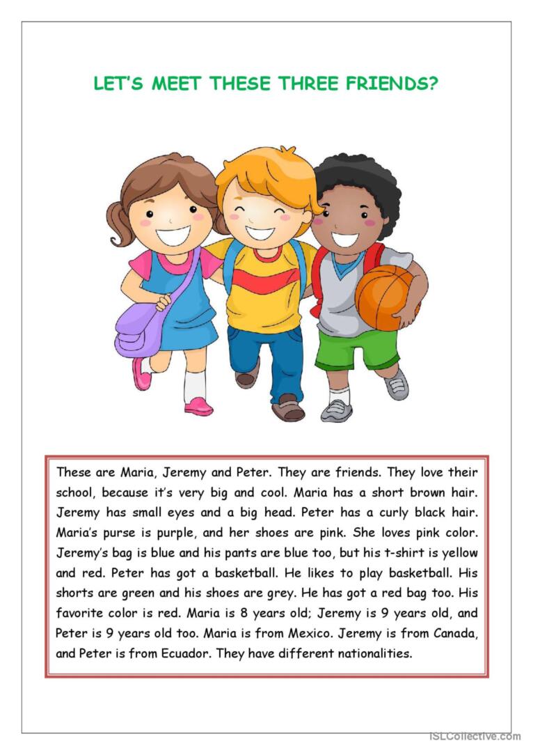 Reading comprehension for kids read…: English ESL worksheets pdf &  doc