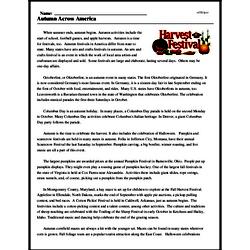 Autumn Across America - Reading Comprehension Worksheet | edHelper