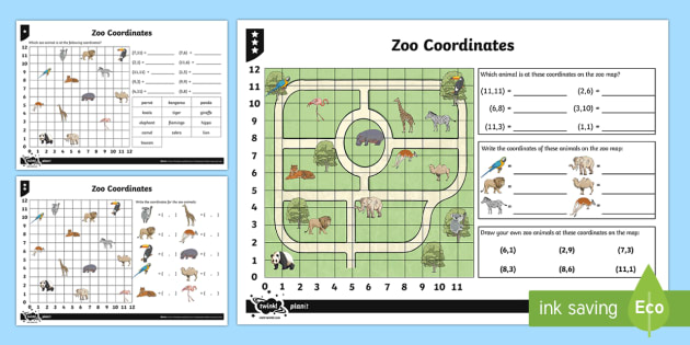 reading coordinates worksheet