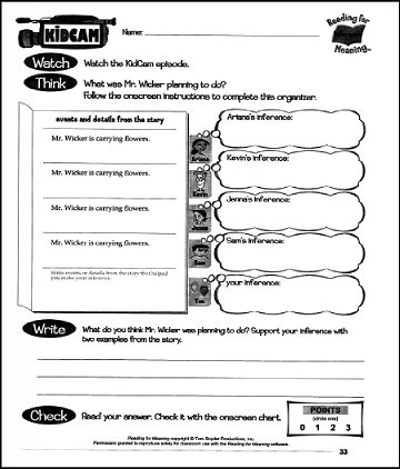 reading for meaning worksheet