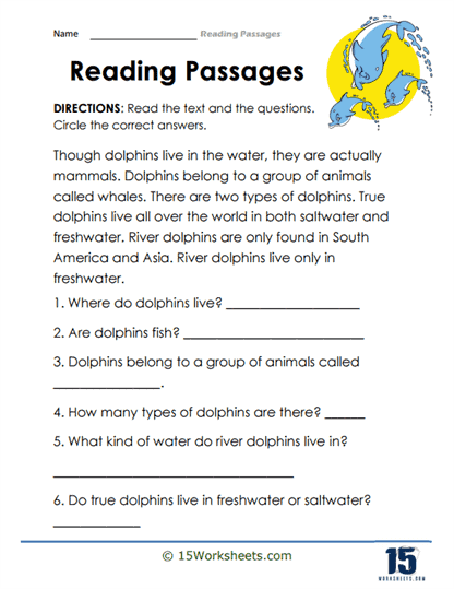 Reading Passages Worksheets - 15 Worksheets Library