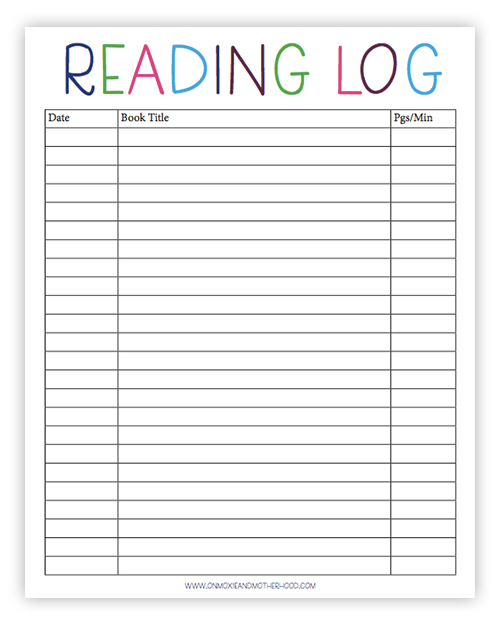 Free Printable Reading Log, Sight Words Lists and Tips for Helping ...