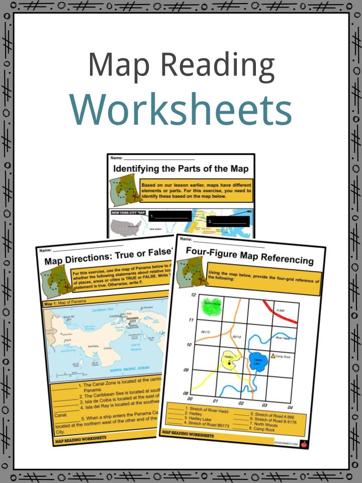 Map Reading Facts, Worksheets &  Elelments in a Map For Kids