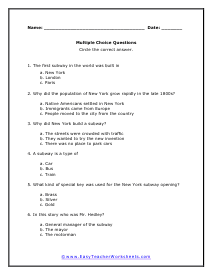 Reading Worksheets for 5th Graders