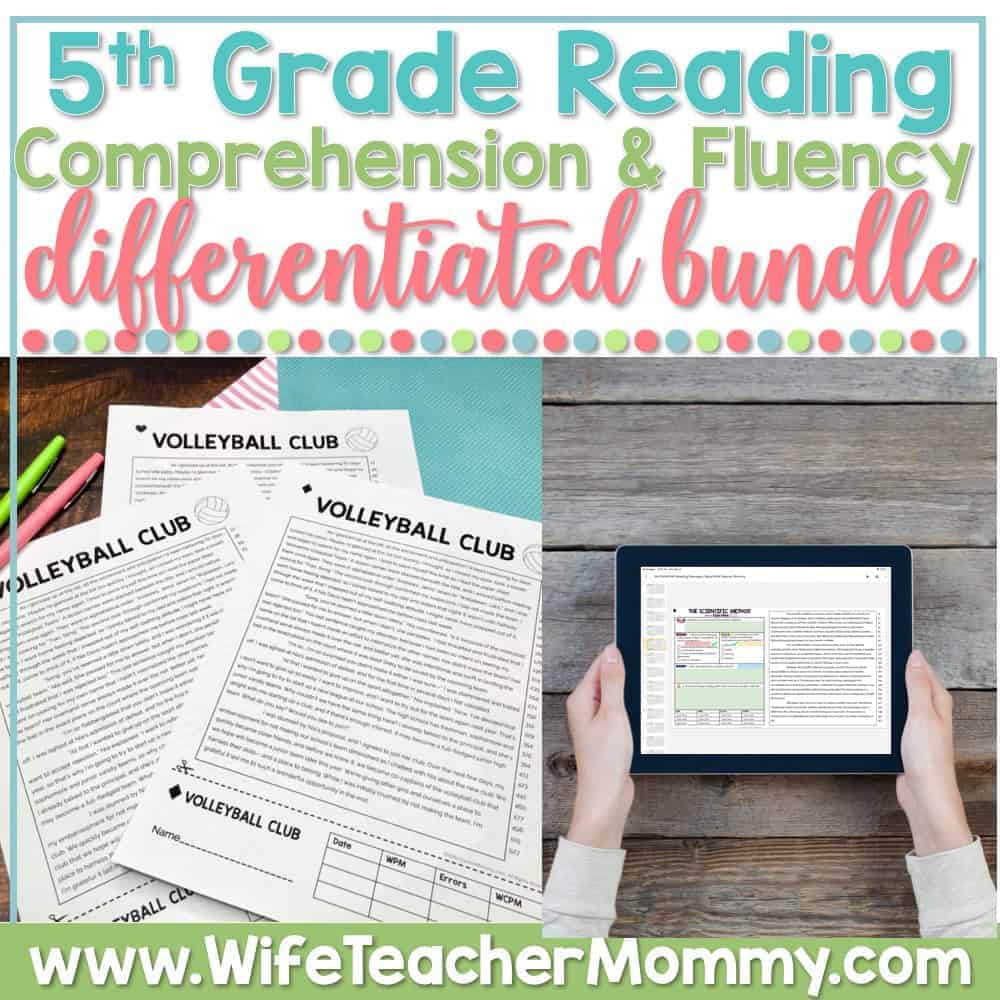 Best 5th Grade Reading Comprehension &  Fluency Passages