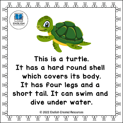Sea Animals Reading Practice - English Created Resources