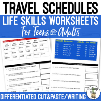 Reading Travel Schedules Worksheets Distance Learning