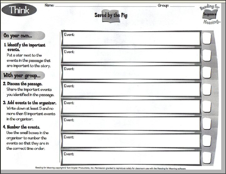 reading strategy worksheet