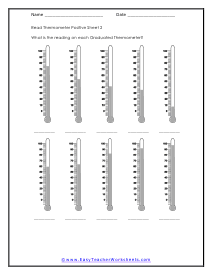 reading thermometers worksheet answers