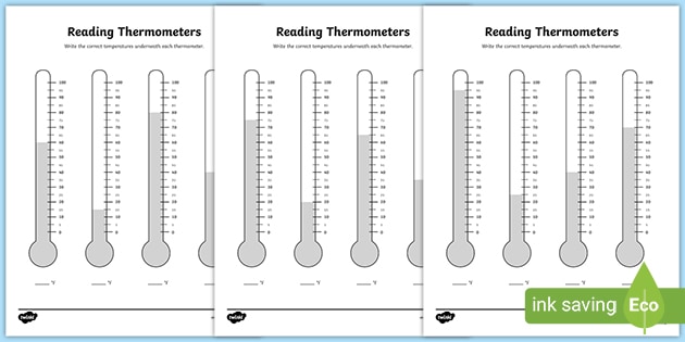 reading thermometers worksheet answers