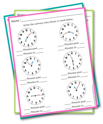 FREE educational printable worksheets for kids - Time reading ...