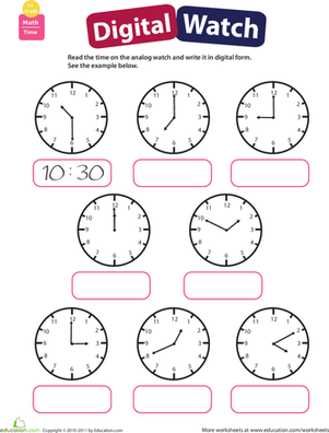 Telling Time: Practice Reading Clocks | Worksheet 