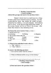 Reading Worksheets | Seventh Grade Reading Worksheets - Worksheets ...