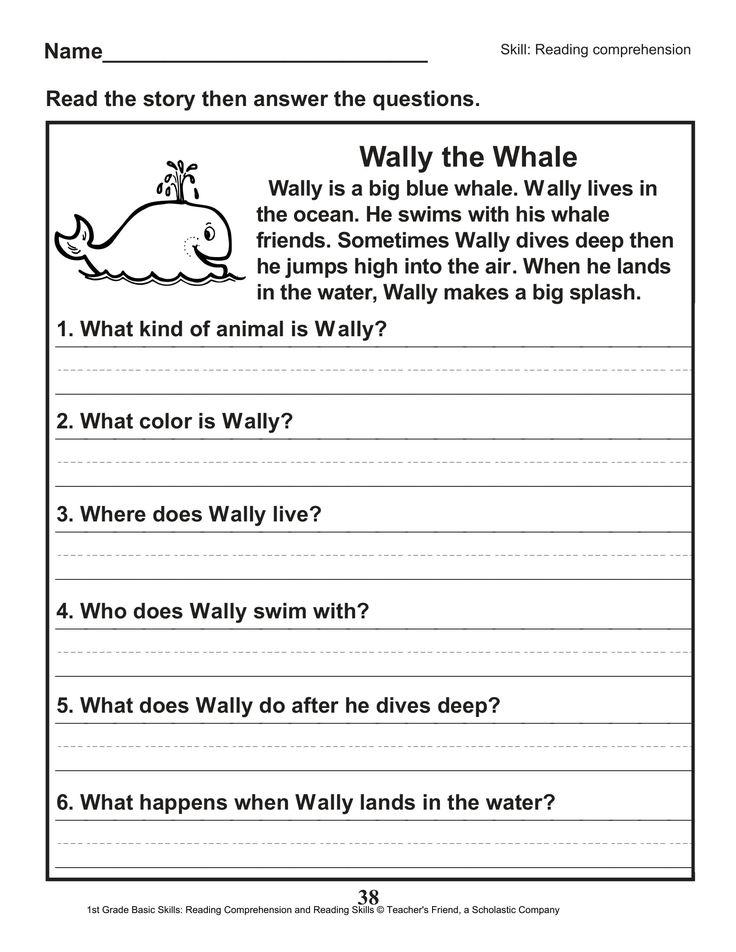 40 Scholastic 1st Grade Reading Comprehension Skills Worksheets ...