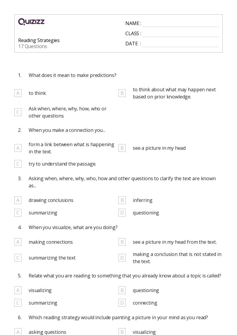 50+ Reading worksheets for 8th Grade on Quizizz | Free &  Printable