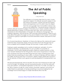 8th Grade Reading Comprehension Worksheets