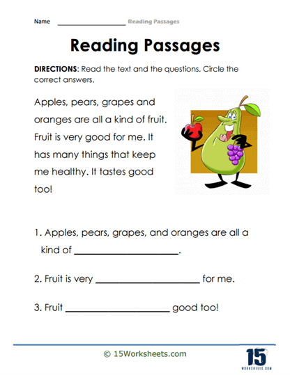 Reading Passages Worksheets - 15 Worksheets Library