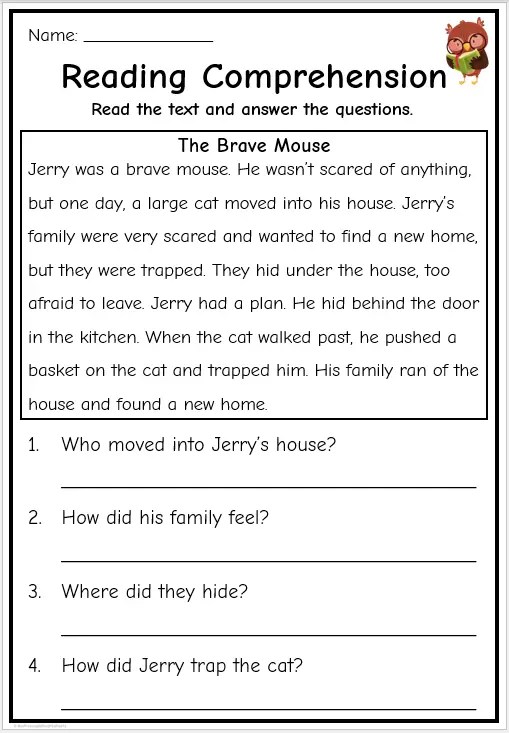 Grade 1 Reading Comprehension | Free English Worksheets