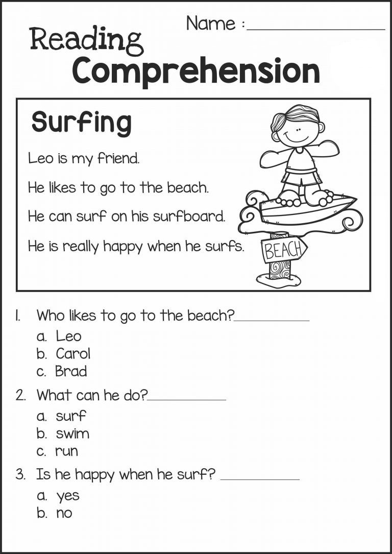 reading worksheet grade 2