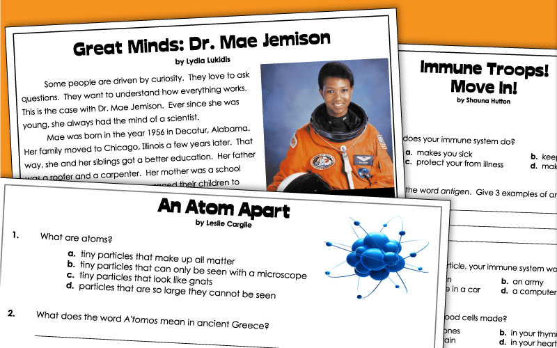 reading worksheet middle school