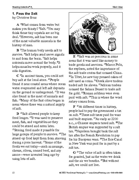Critical Thinking Worksheet Grades 3-5: Reading Detectives ...