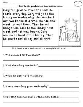 Reading Comprehension Worksheets | Reading comprehension ...