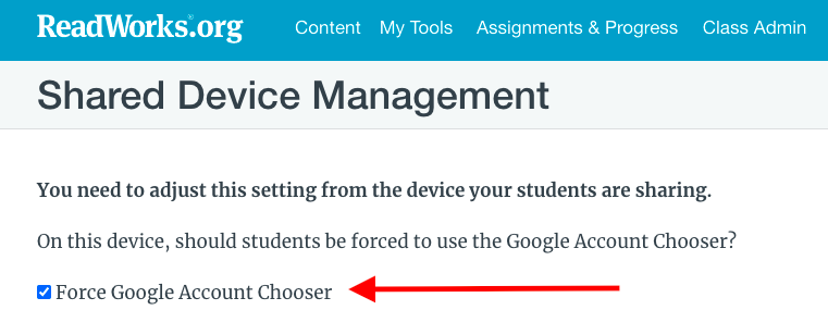 Students cant log-in to their ReadWorks account with Google. What ...
