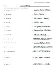 PropertiesofRealNumbersWorksheet.pdf - Properties of Real Numbers ...