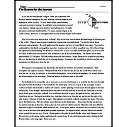 The Reason for the Seasons | edHelper