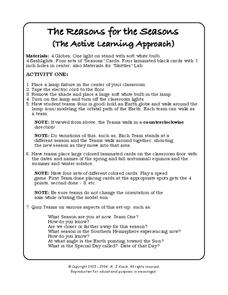 reasons for seasons worksheet answers