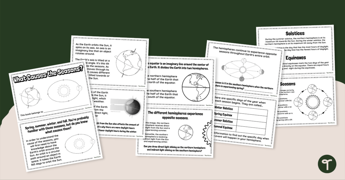 reasons for the seasons worksheet