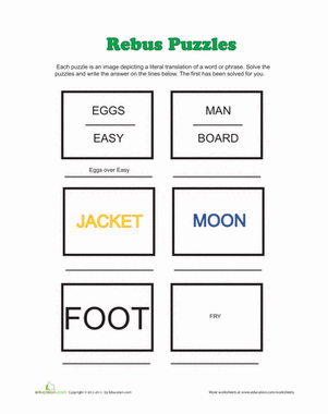 Rebus Puzzles | Worksheet 