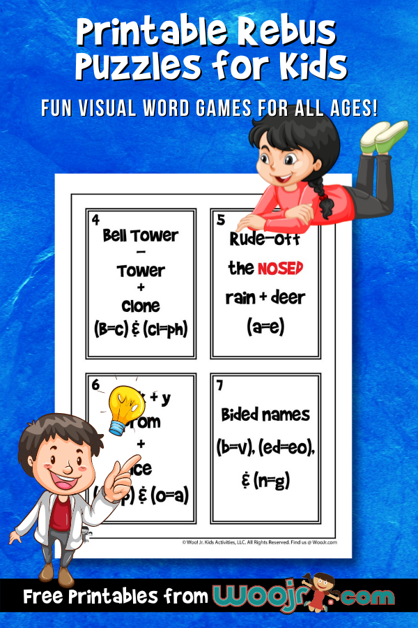 rebus puzzles worksheet with answers