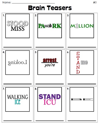 rebus worksheet