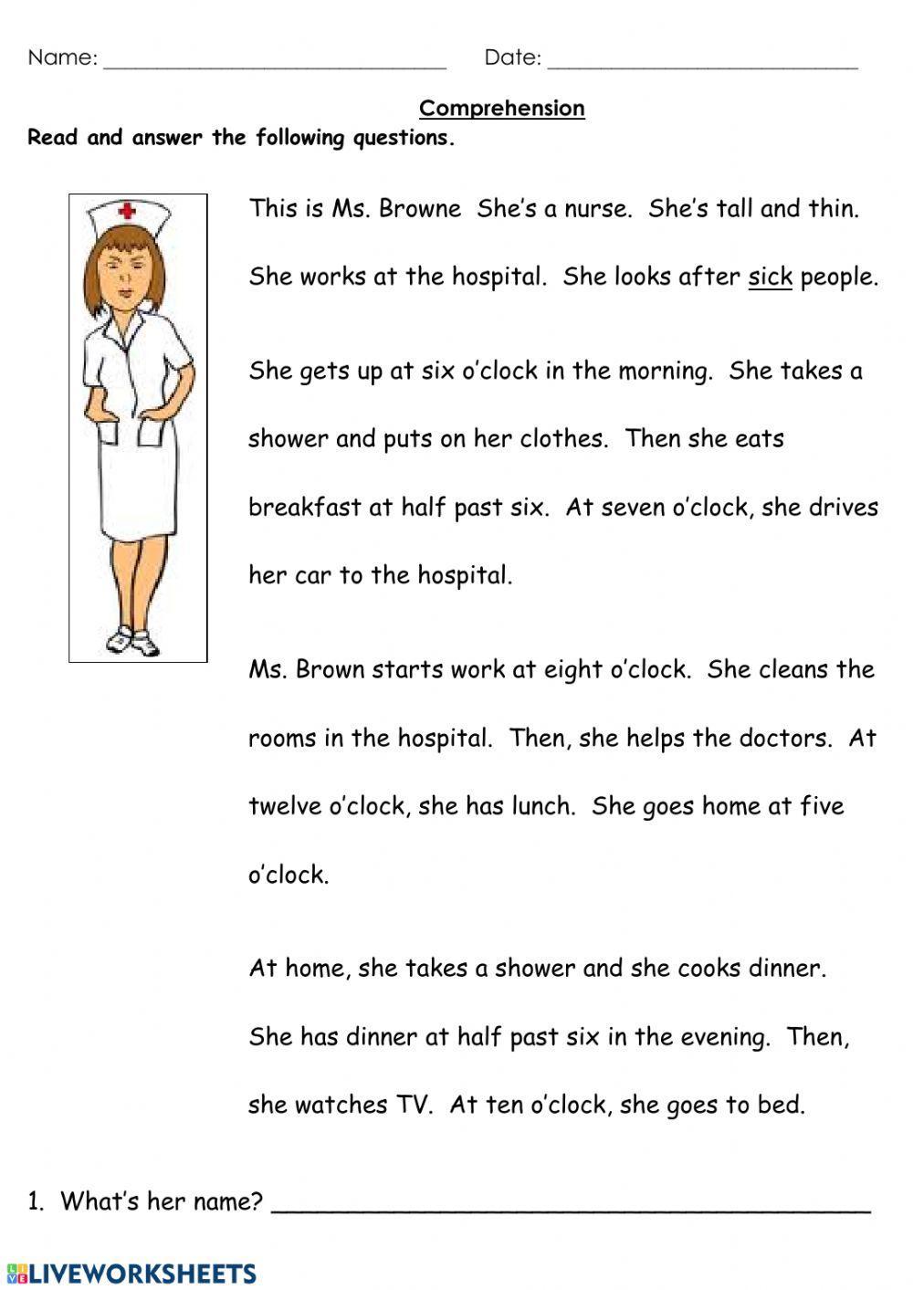 recalling facts and details worksheet